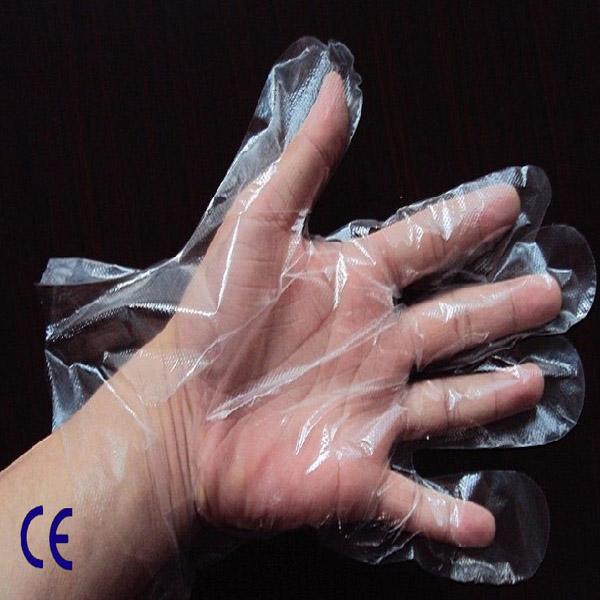 gants jetables de gants de gants jetables transparents jetables de polyéthylène poly