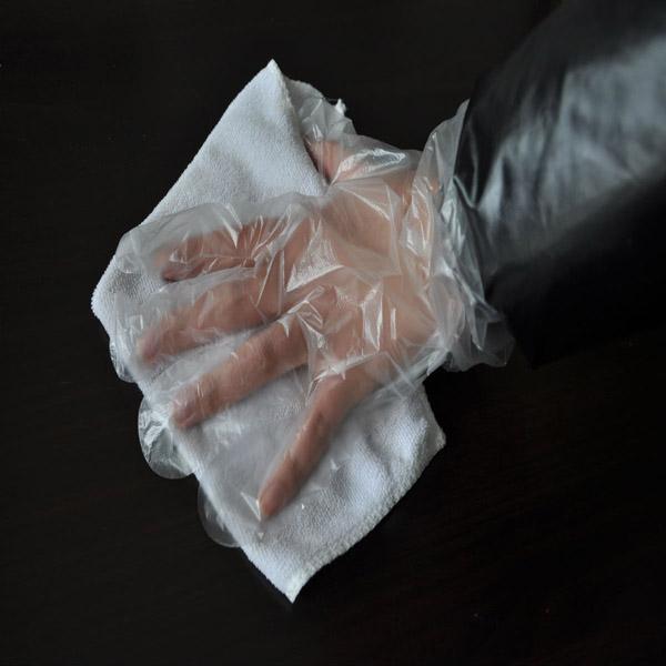 gants jetables de gants de gants jetables transparents jetables de polyéthylène poly