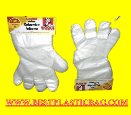 gants jetables de gants de gants jetables transparents jetables de polyéthylène poly