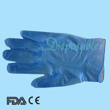 Gants libres de vinyle de poudre jetable